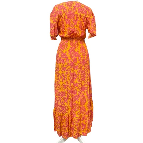 Tropical Sz Small. Lightweight high-low Dress. Elastic Waist. Vibrant Colors. - Picture 6 of 16